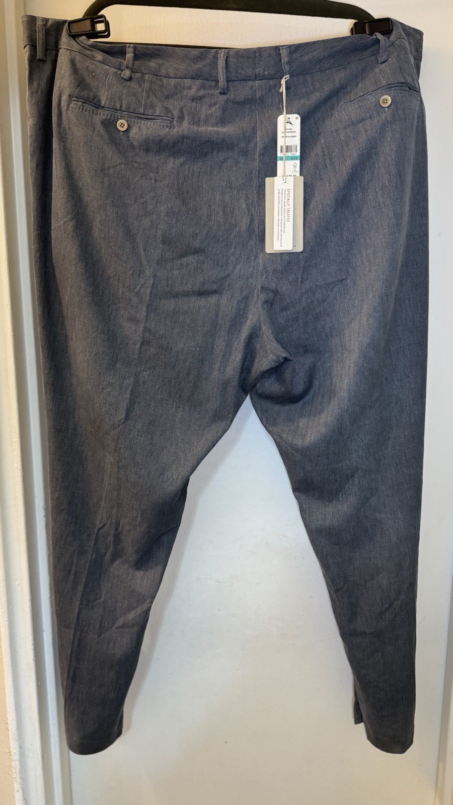 Tommy Bahama Mens Havana Silk Blend Herringbone Chinos 52 X 32 (meas. 54 X 32)