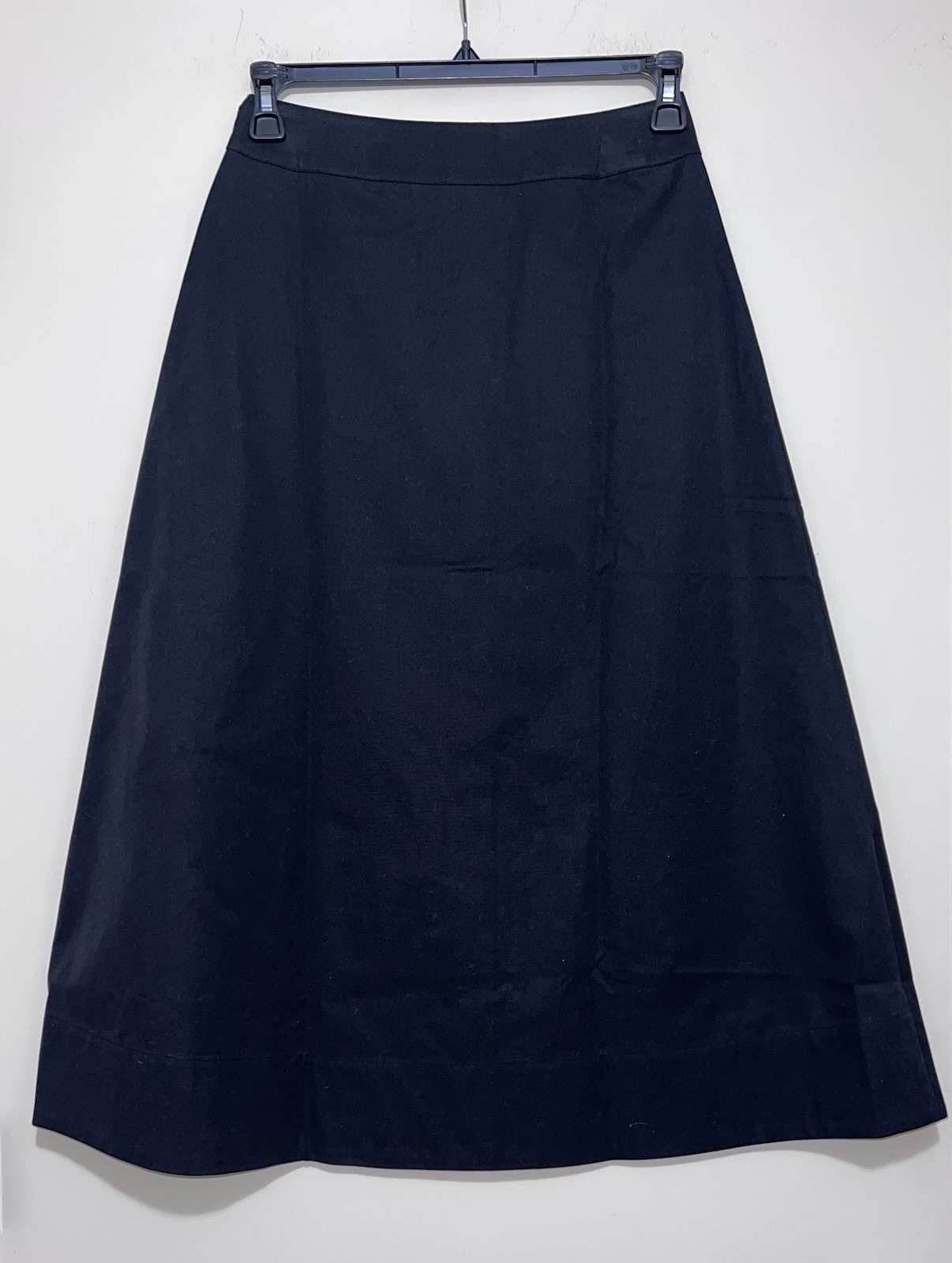 New Tuckernuck Womens Kenya Skirt 4 Black A-Line Cotton Midi Pockets Buttons NWT