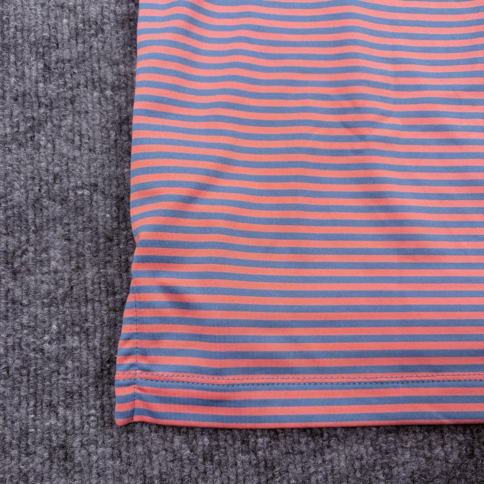 NWT J Crew Polo Shirt Men M Pink Blue Striped Performance Golf Stretch Athletic