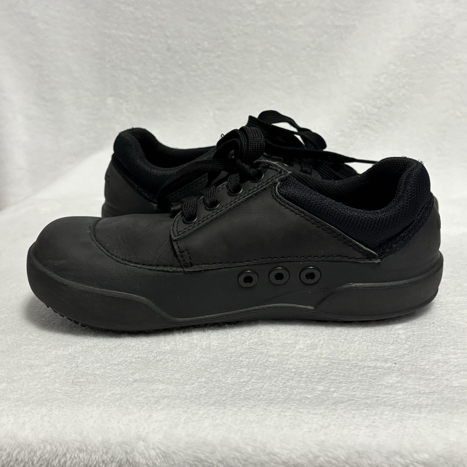 Crocs Velocity Lace Up Work Shoes Black Slip Resistant M7 W9
