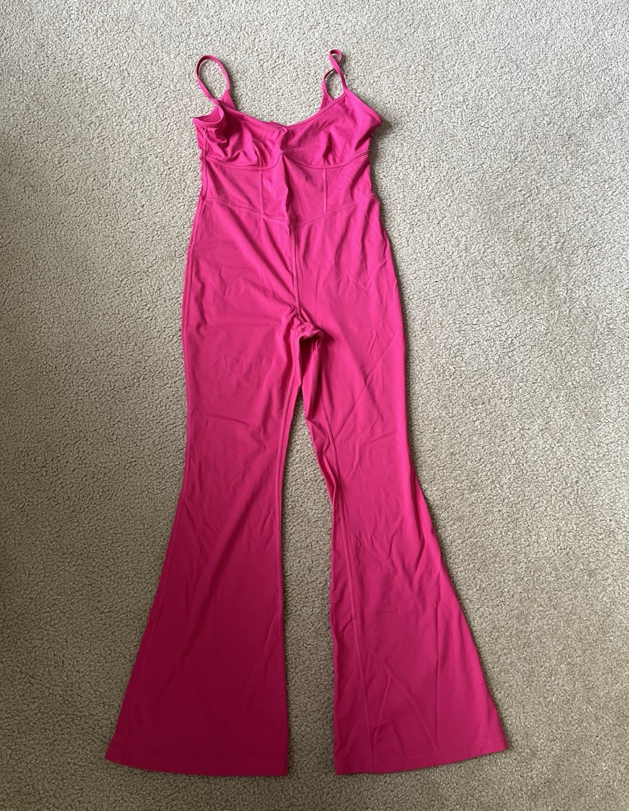 JoyLab Hot Pink Active Jumpsuit with Flared Leg Size Large