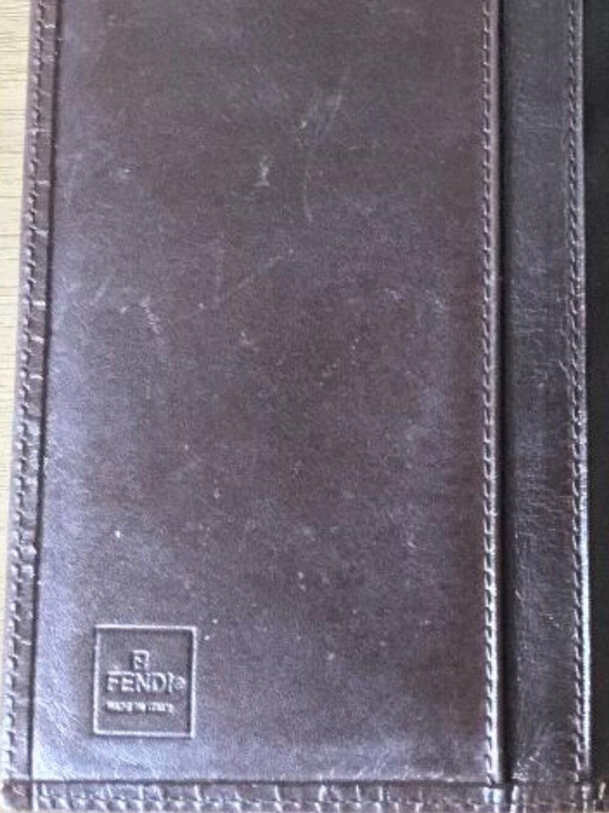 Fendi Zucca FF Jacquard Long Continental Wallet Brown Logo Pattern, Leather Trim