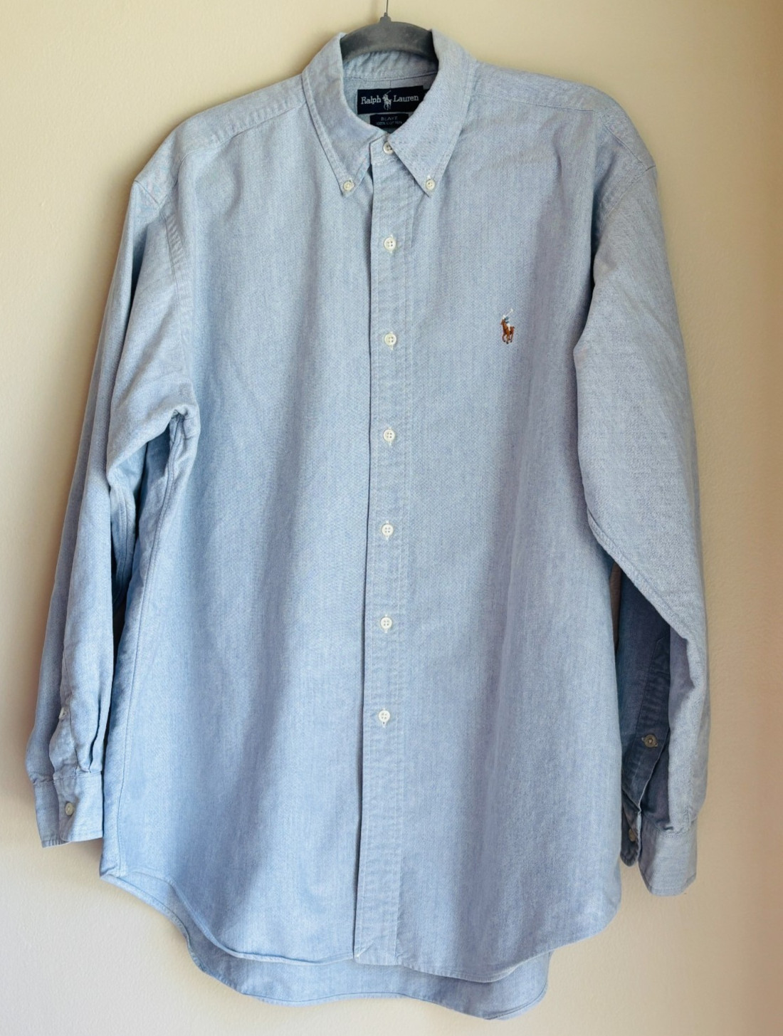 Ralph Lauren Button Up Blake Shirt Men’s Large Embroidered Pony 100% Cotton
