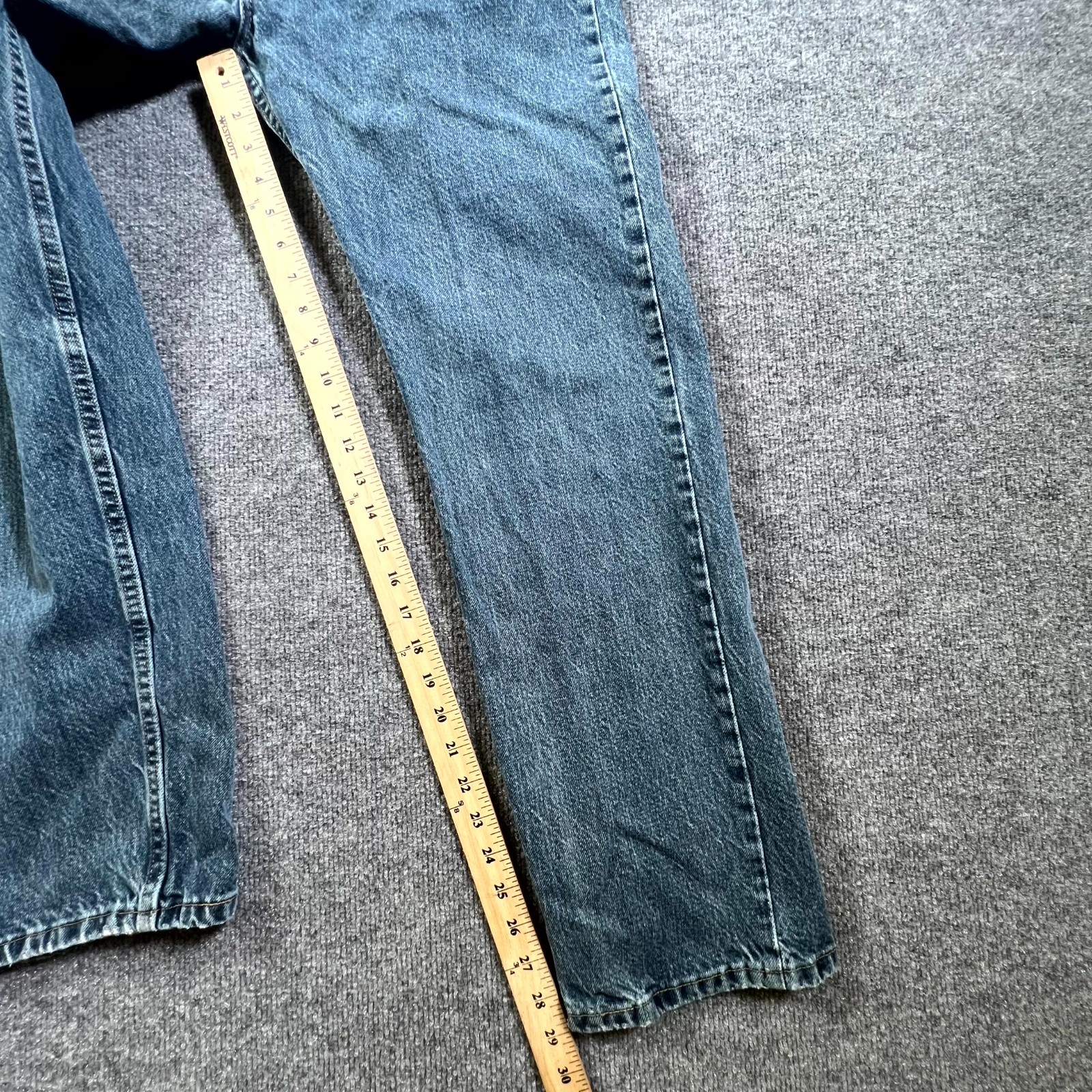 Wrangler Authentics Straight Jeans Men’s 32×30 Blue Cotton Denim Workwear Travel