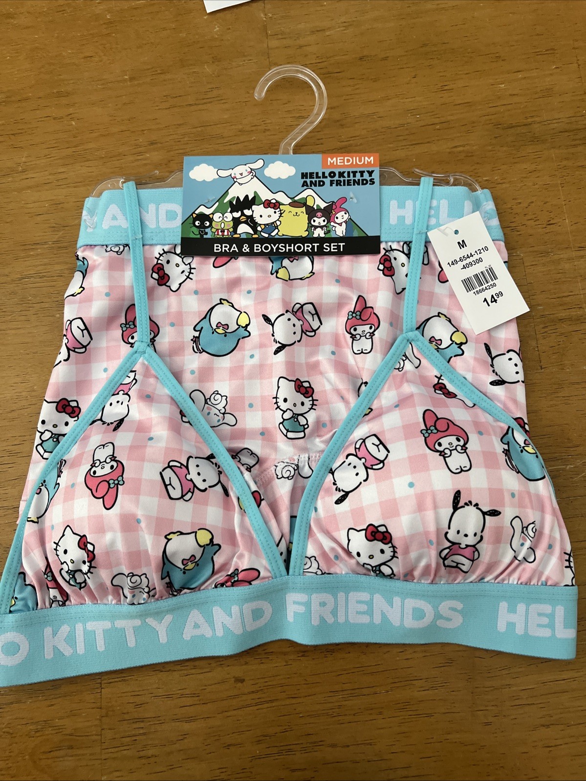 Hello Kitty Sanrio Lounge Shorts and Bra Set So M Blue Pink G3