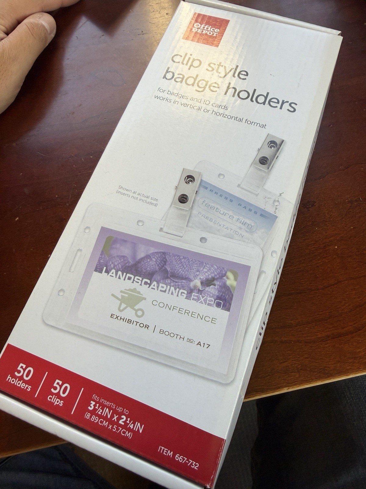 Office Depot Clip Style Badge Holders (50 Ct)