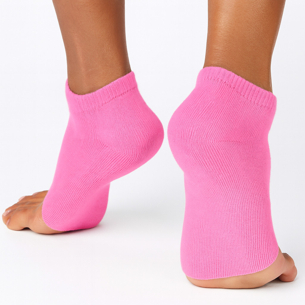 Toeless Yoga Pilates Pedicure Dance Socks Cotton Open Toe Exercise Footwear