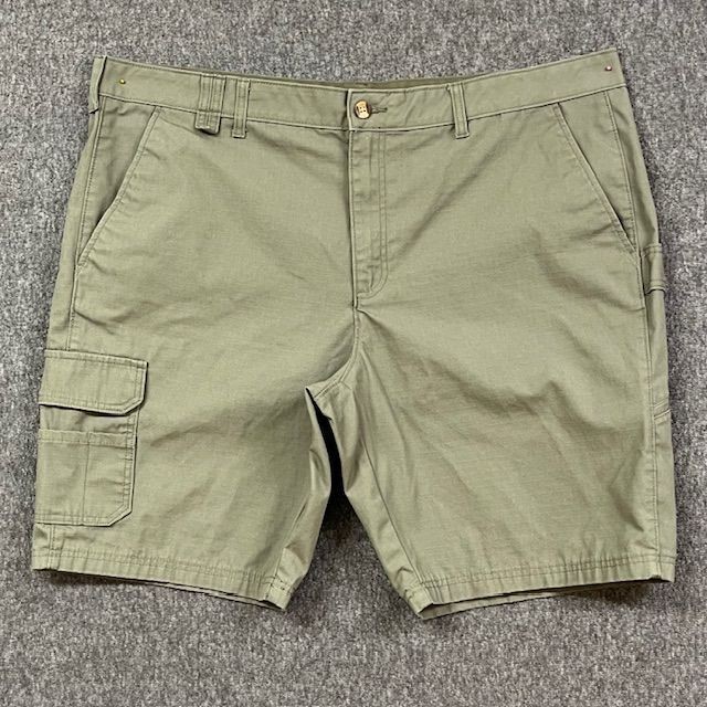 Brahma Shorts Mens 44 Relaxed Green Artichoke Cargo Utility Pocket Cotton Blend