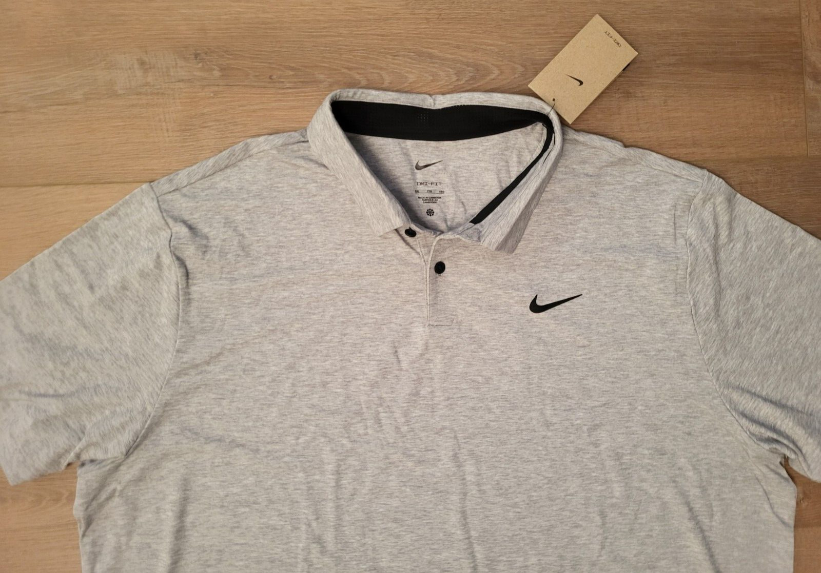 Nike Dri-Fit Performance Golf Polo Shirt Gray Size XXL School Work Active $80