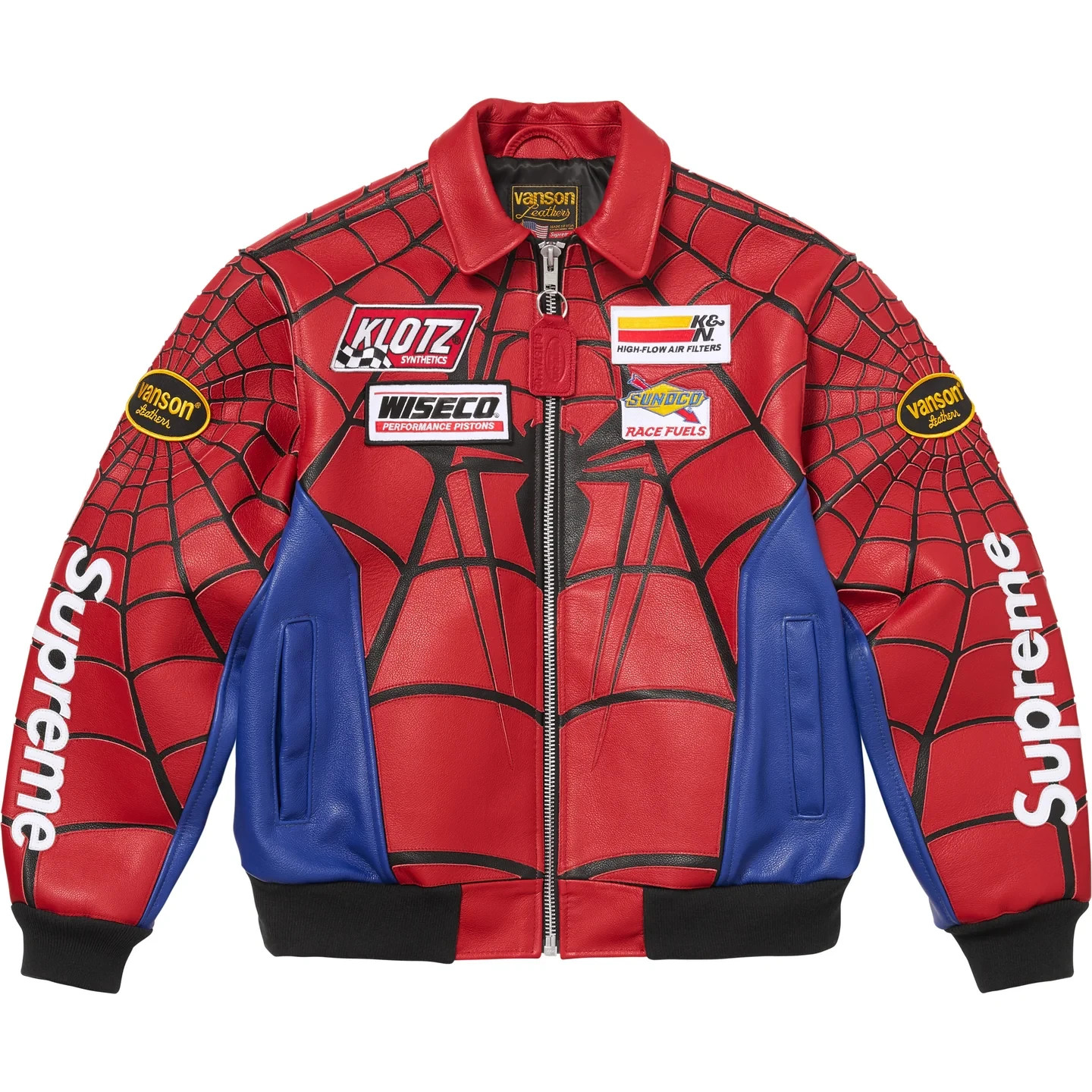 CONFIRMED ORDER – Supreme X Vanson Leathers Spider-Man Jacket Multicolor XLARGE