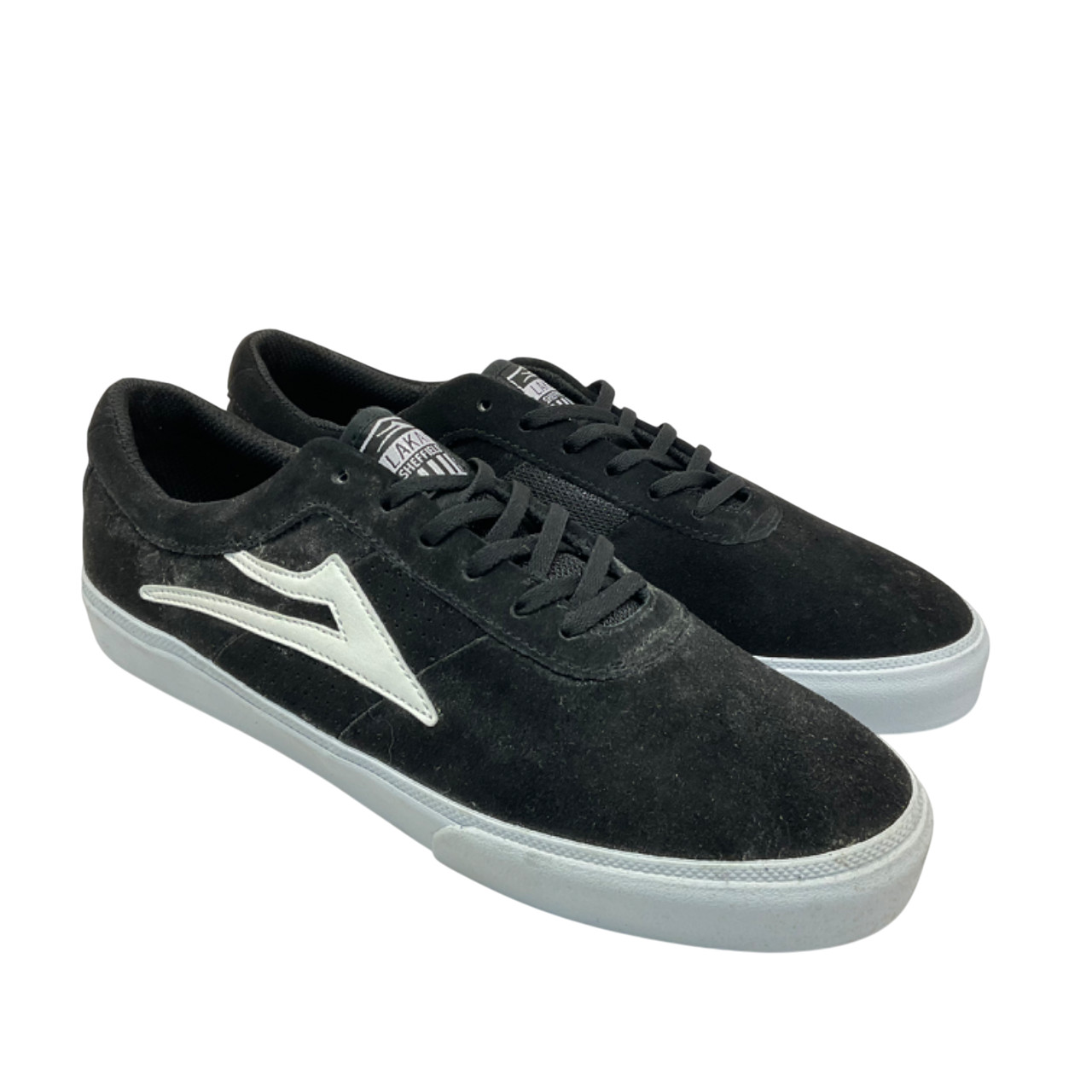 Lakai Men’s Low-Cut Sheffield Casual Skate Shoes Black-Suede Size 11M