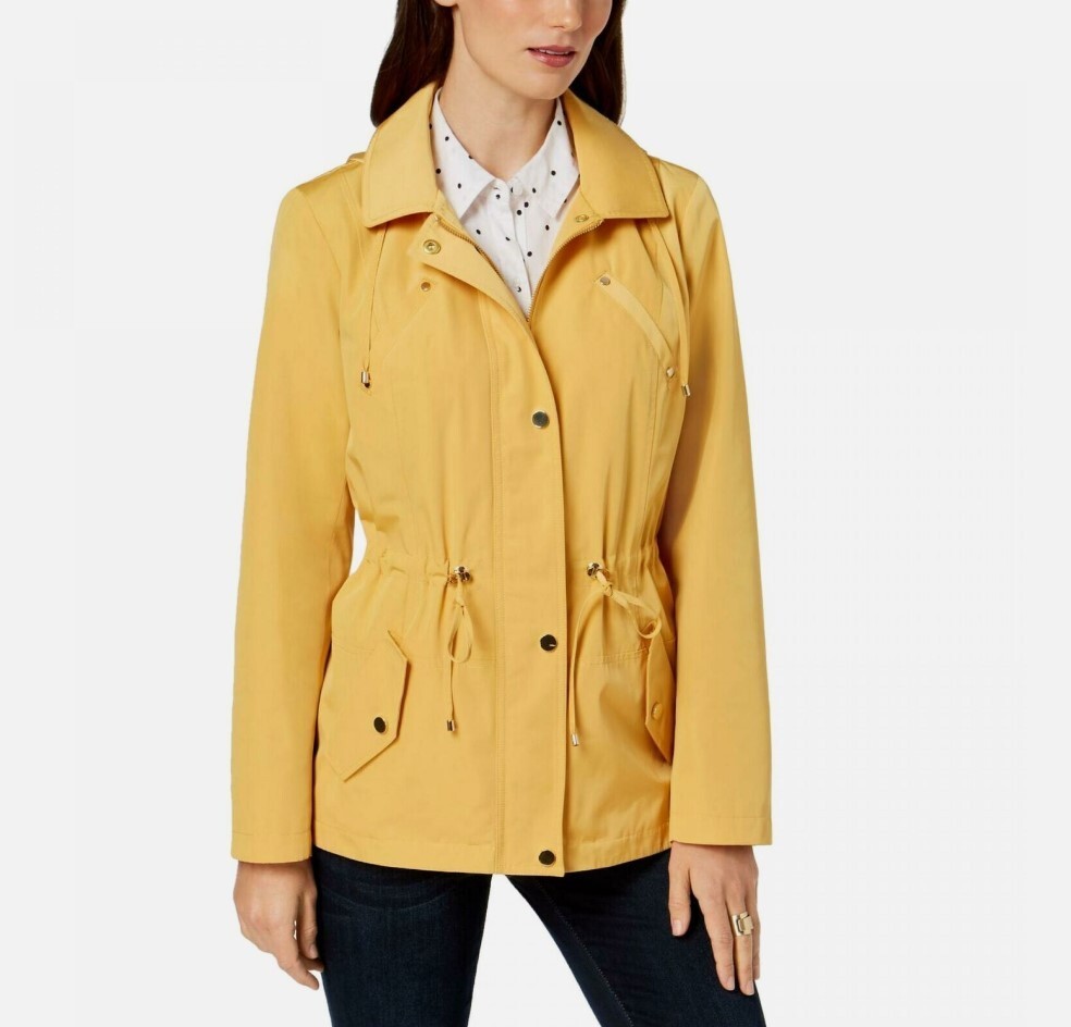 Charter Club Womens XS Honey Glaze Hooded Anorak Jacket NWT AB32