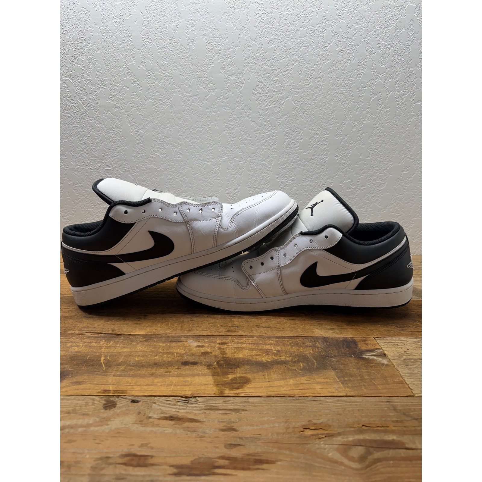 Nike Air Jordan 1 Low White Black Mens Size 15 553558-132 Basketball Shoes