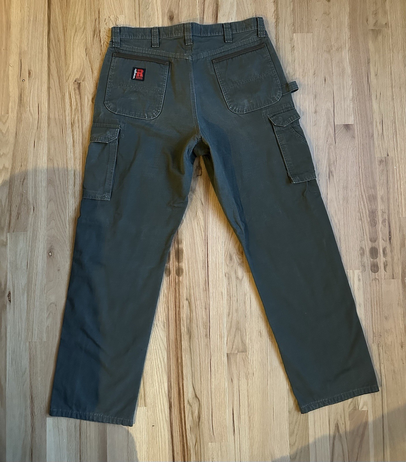 Wrangler Riggs Workwear Mens Ripstop Cargo Pants Olive Green 36×34 Work Utility