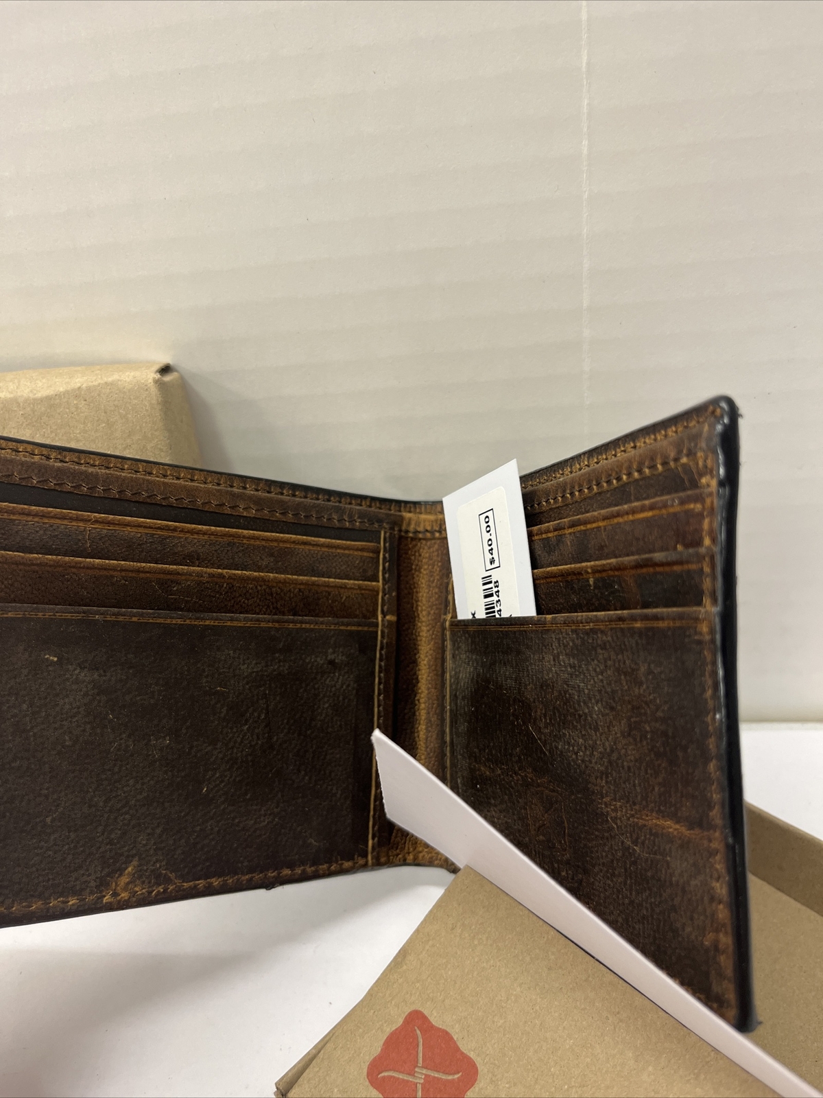 Twisted X Mens Distressed Leather Bifold Wallet