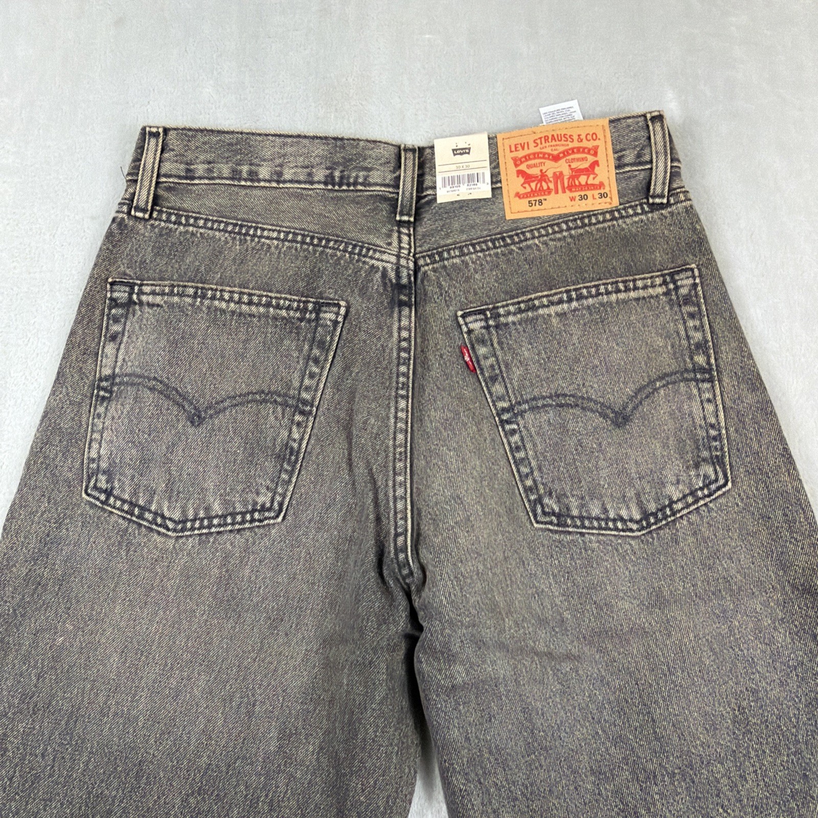 Levi’s 578 Baggy Denim Jeans Men’s Size 30×30 Gray Cotton Y2K
