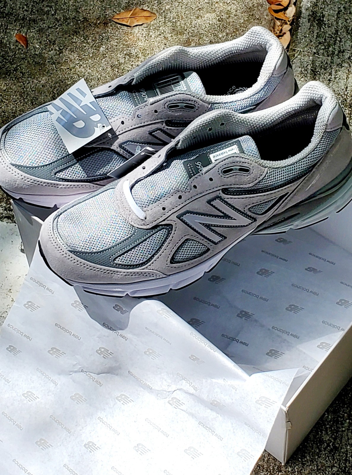 New Balance 990v4 Grey Silver Size 10.5 Made in USA U990GR4