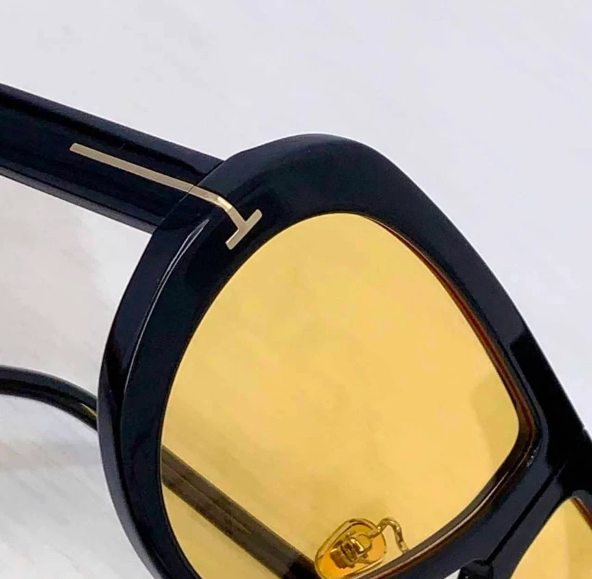 Tom Ford Troy Sunglasses FT0836 Black/Yellow 61-10-140mm With Case New