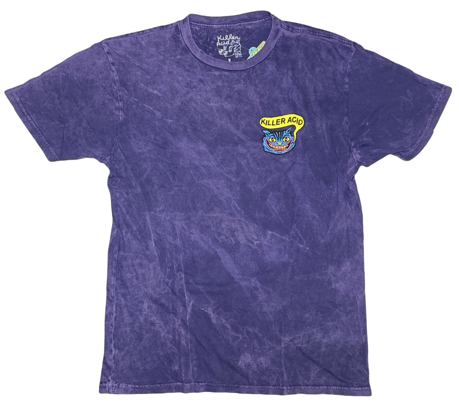 Killer Acid Cheshire Cat OG Vintage Men’s T-Shirt Purple Large New With Tags