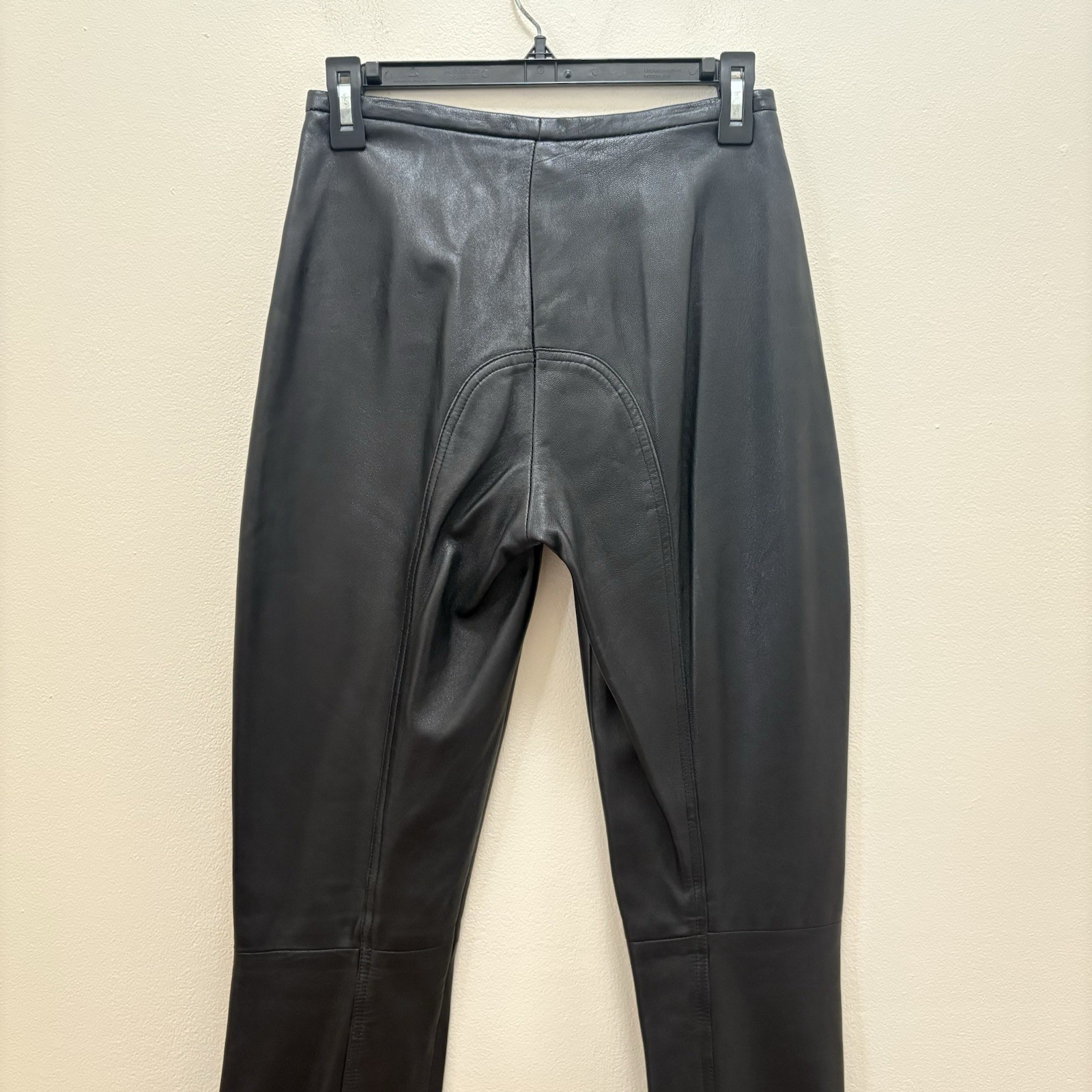 Vintage Arrow USA Black Western Cowboy Carter 100% Leather Pants Size 4 Small