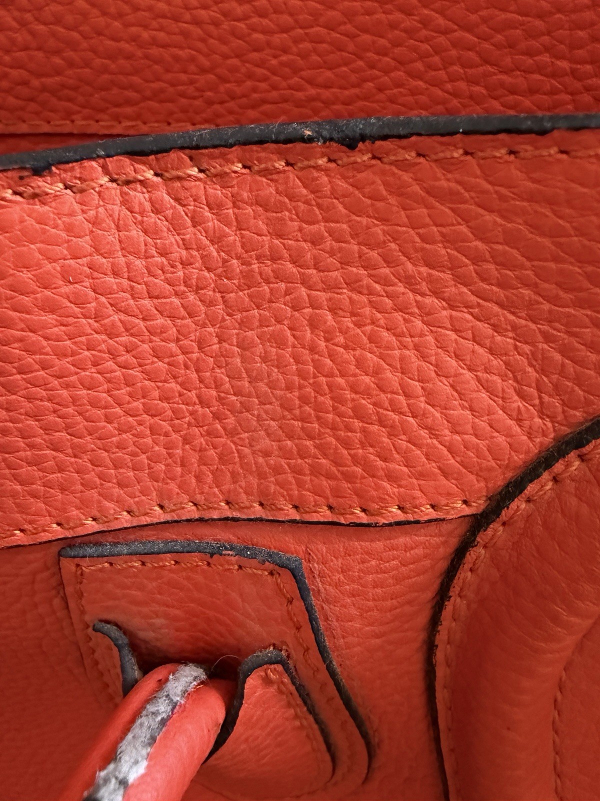 Celine Drummond Calfskin Nano Bag Orange Vermillion