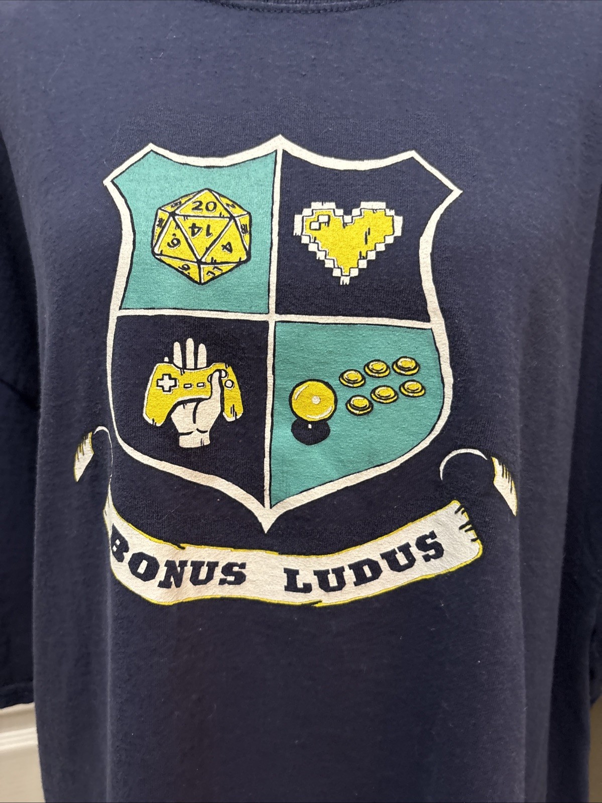 Penny Arcade Bonus Ludus “Good Game” D20 D&D Arcade Pixel Controller Tshirt 2XL
