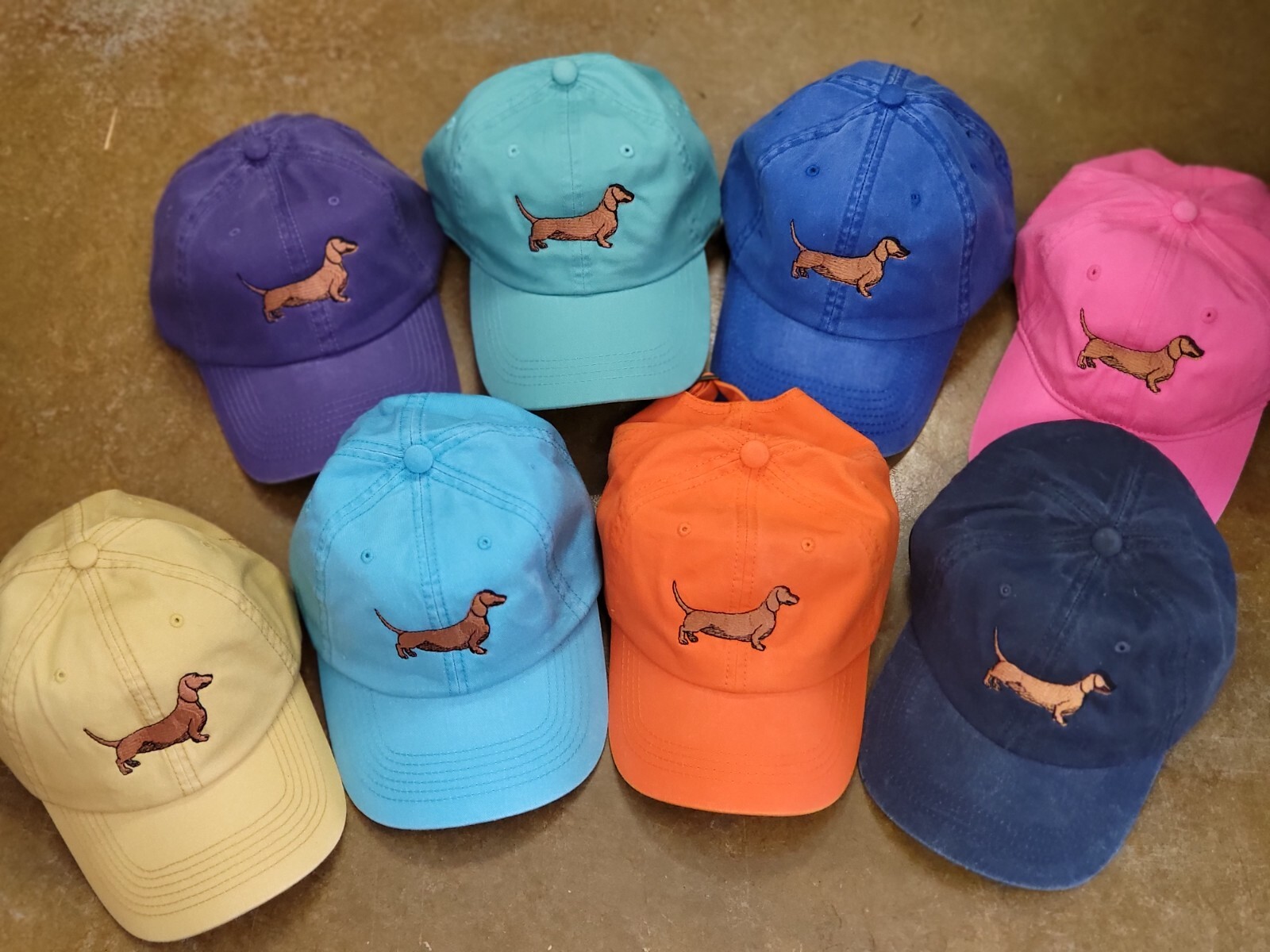 Dachshund dog embroidered dad hat, Wiener dog embroidered ball cap