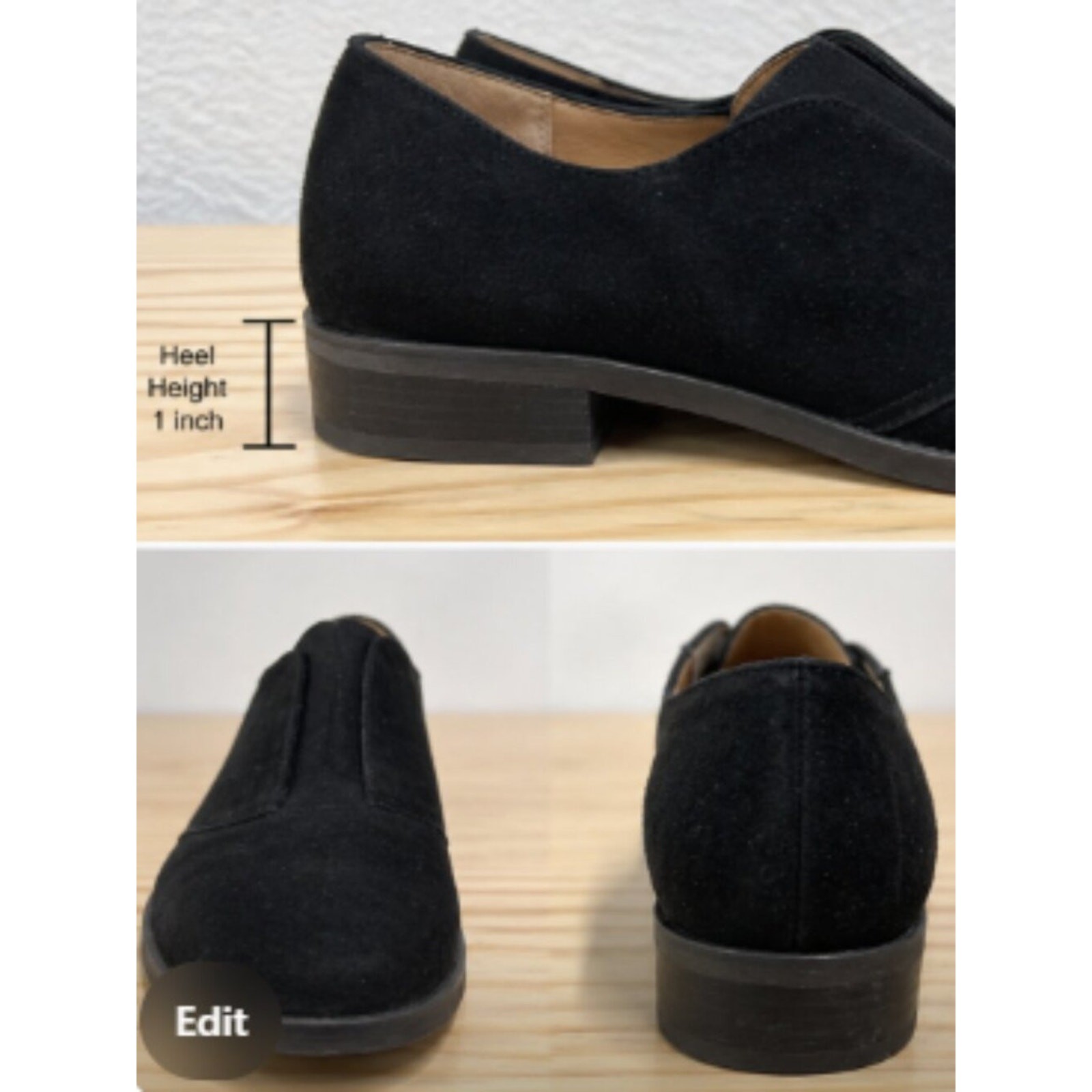 Franco Sarto “Lucille” Black Suede Leather NWOT Slip On | Venetian Flat 6.5 M