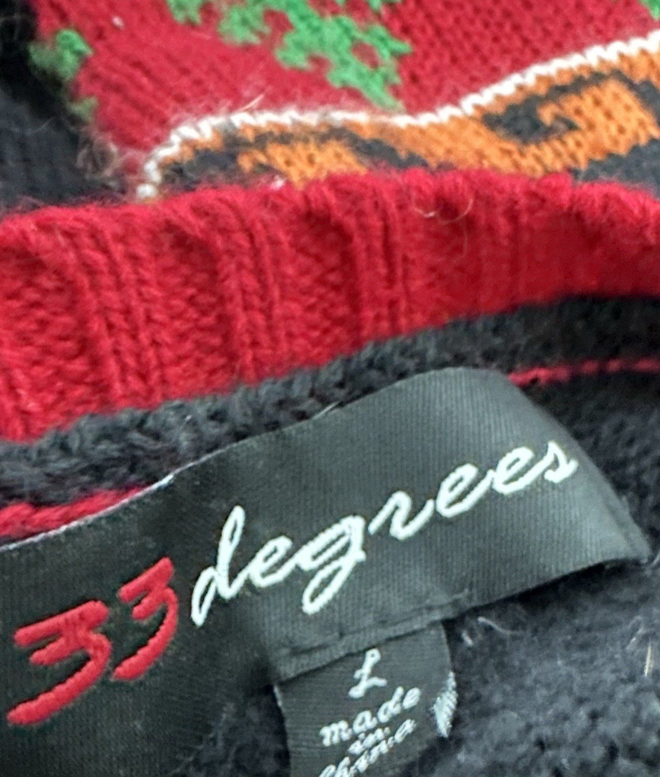 33 Degrees Women’s Sz Large Christmas Holiday Tunic Llama Ugly Sweater Party