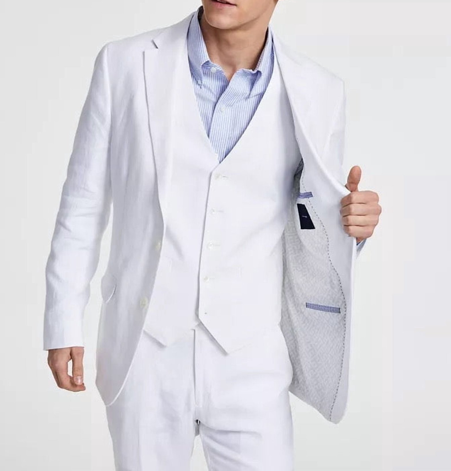 Tommy Hilfiger Men’s Modern-Fit 100% Linen Sport Coat MSRP $295