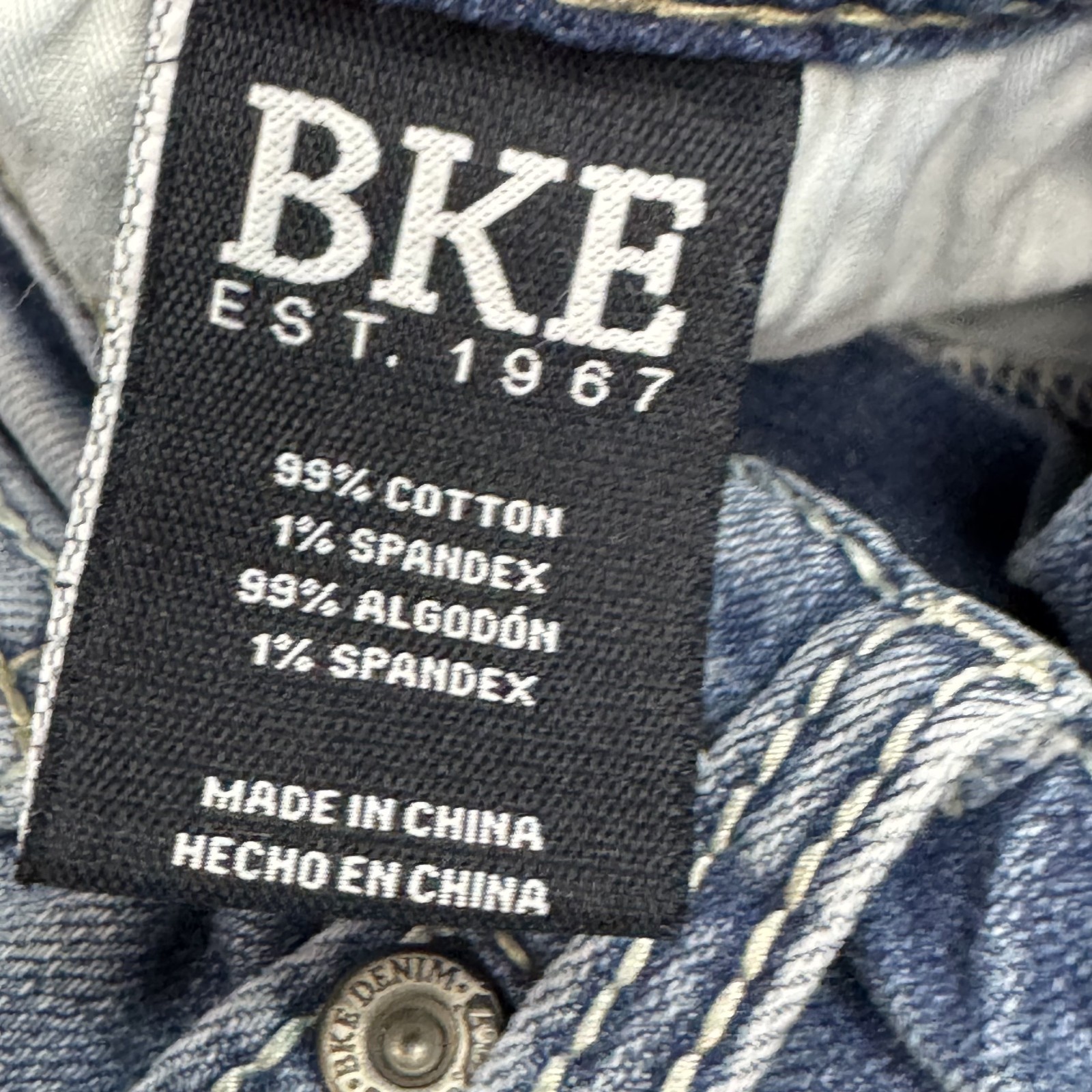 BKE Buckle Jeans Mens 30×32 Blue Jake Denim Pants Washout Faded Stretch Straight