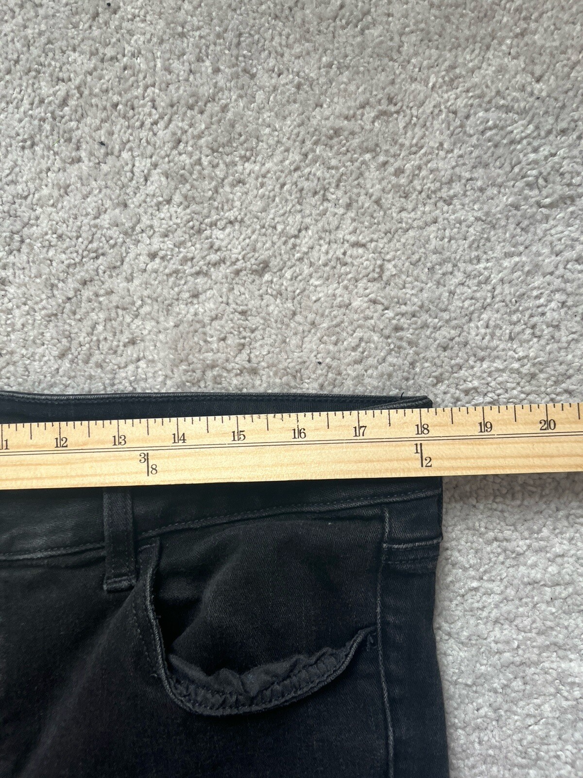 American Eagle 18 Long Jegging Crop Black Stretch Denim Womens Jeans