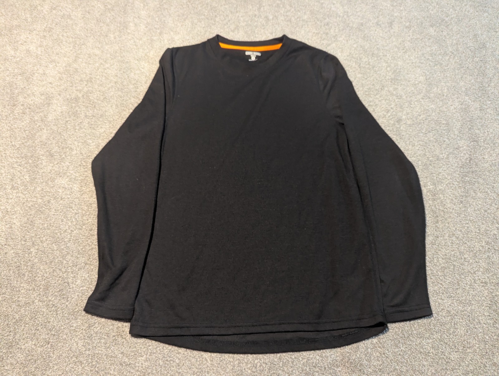 Omni Wool Shirt Mens Medium Black Wool Blend Long Sleeve Base Layer