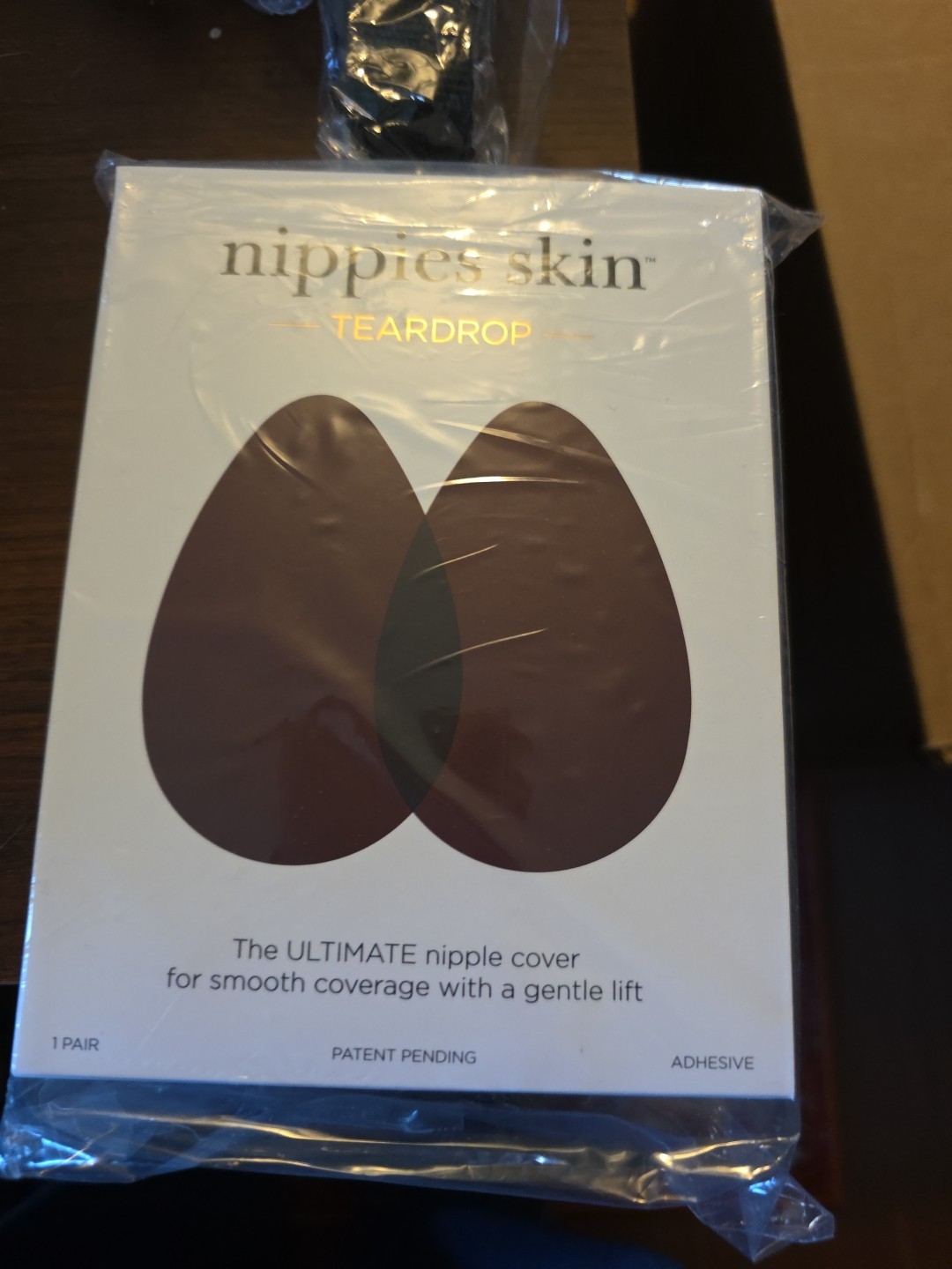 Nippies Skin Teardrop Nipple Covers HAZELNUT Silicone Size 1 A-B Cups Reusable