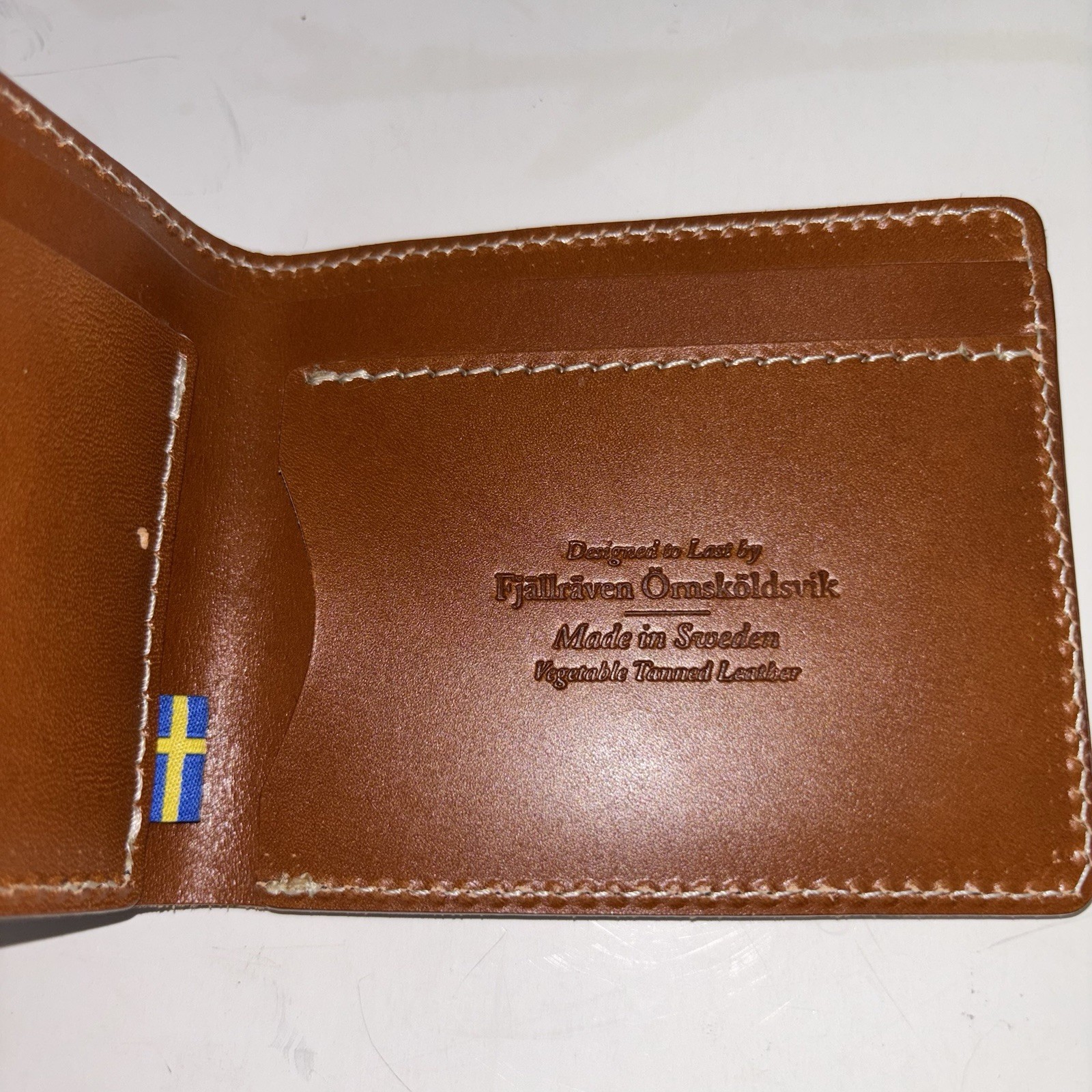 Fjällräven Ovik Brown Cognac Leather Wallet Bi-Fold