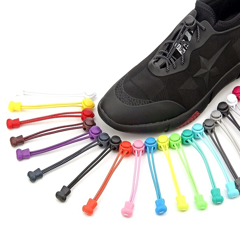 No Tie Lock Shoelaces Elastic Shoe Laces String For Kids Adults Sport Sneakers