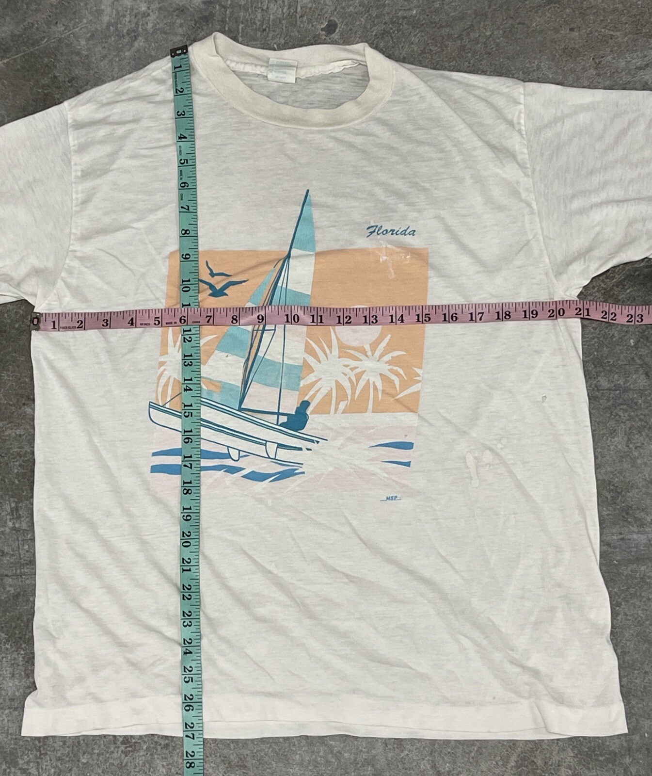 VTG CHED by Anvil Single Stitch Florida Destination T-Shirt Large