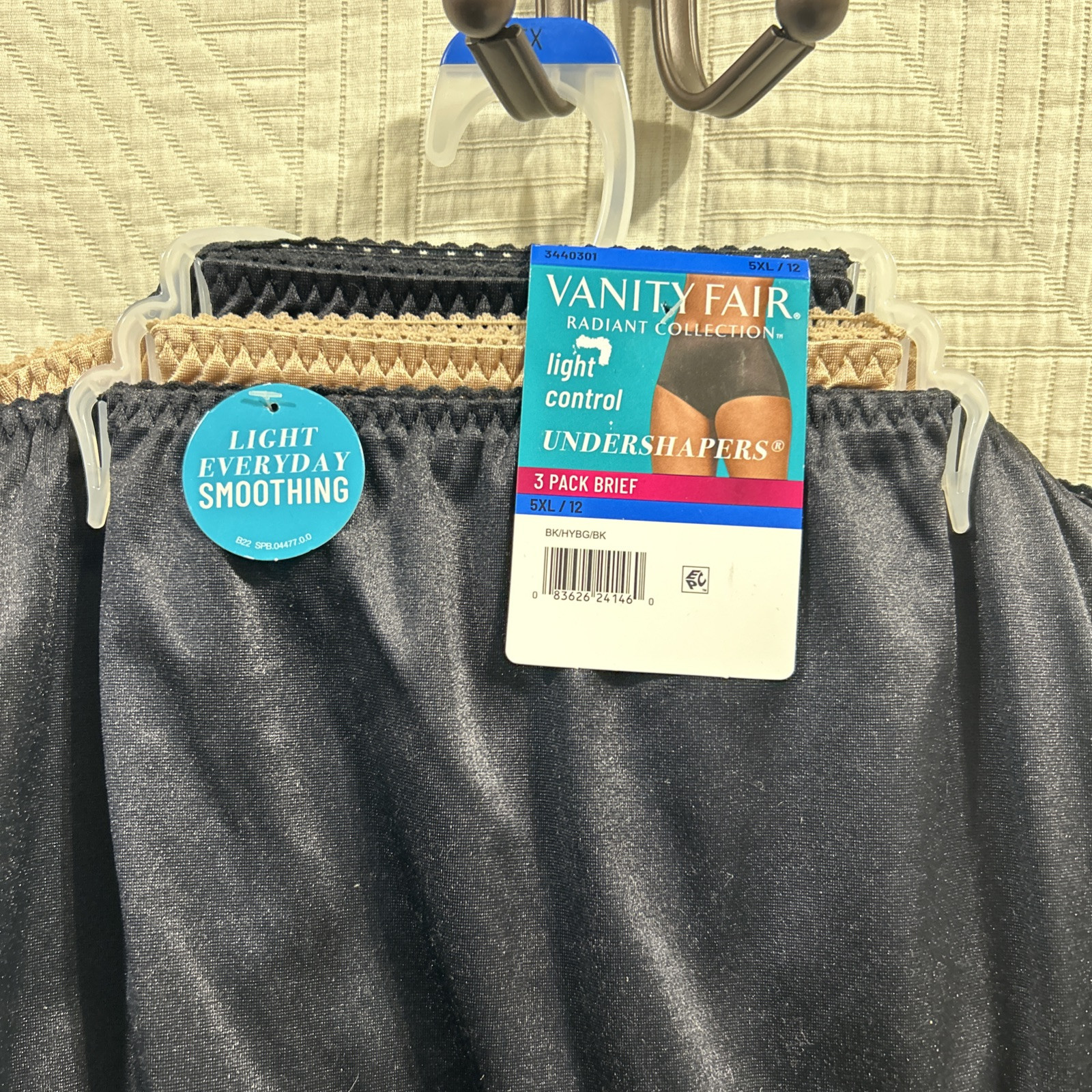Vanity Fair Radiant Collection Light Control Under Shapers 3 Briefs 5 XL 12 New