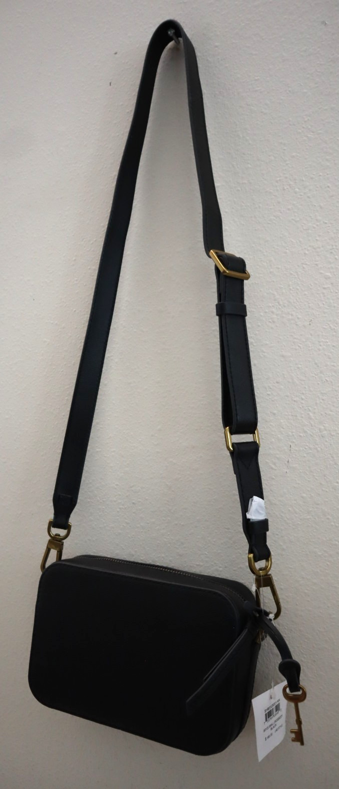 Fossil SHB3125001 Women’s Black Pebble Bryce Leather Small Crossbody Bag $180