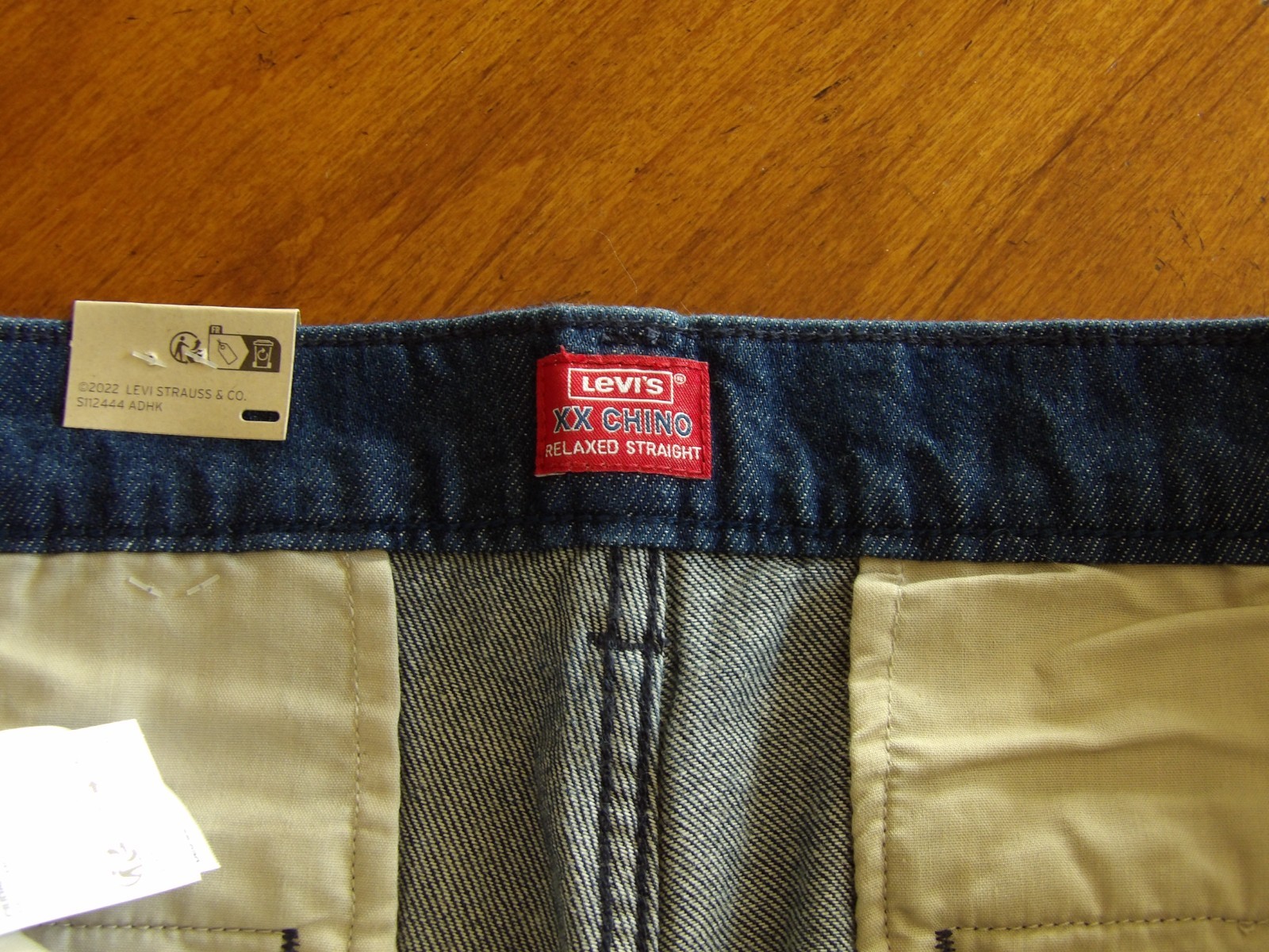 Levi’s XX Chino Relaxed Straight Leg Fit Men’s 100% Cotton Dark Blue Denim Jeans