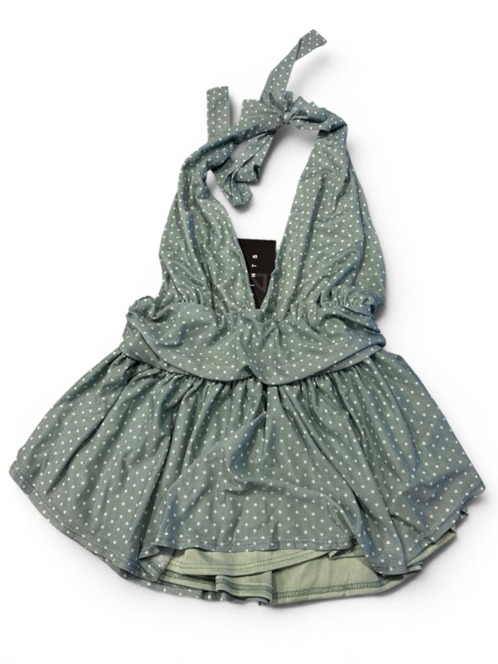 21 SAINTS V-neck Polka Dot Mesh Top Size Medium