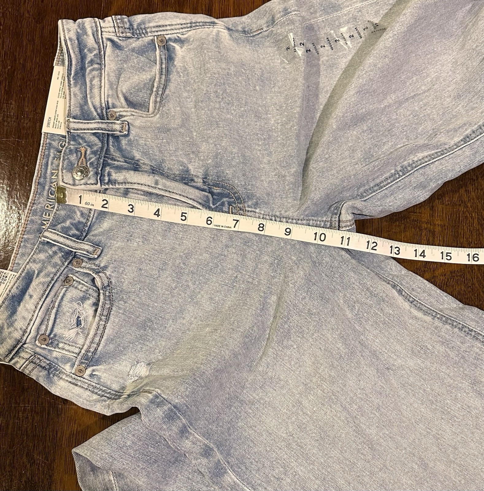 American Eagle Dreamy Drape Super High Rise Baggy Wide Leg Jeans Size 2 26W New