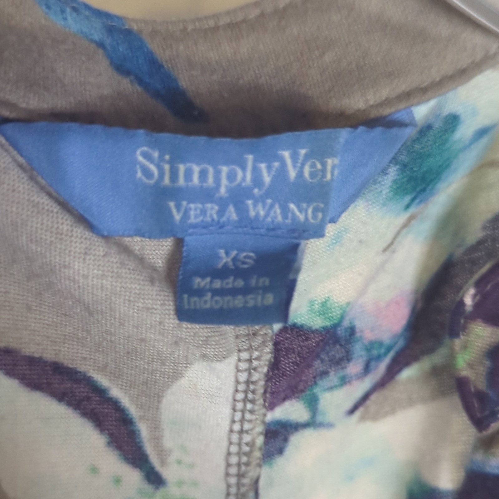 Simply vera Floral Gray Dress Xsmall
