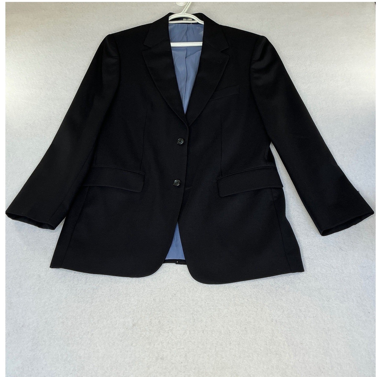 J.Crew Blazer Suit Jacket Mens 40R Navy 100% Wool Two Button Made in Hungary