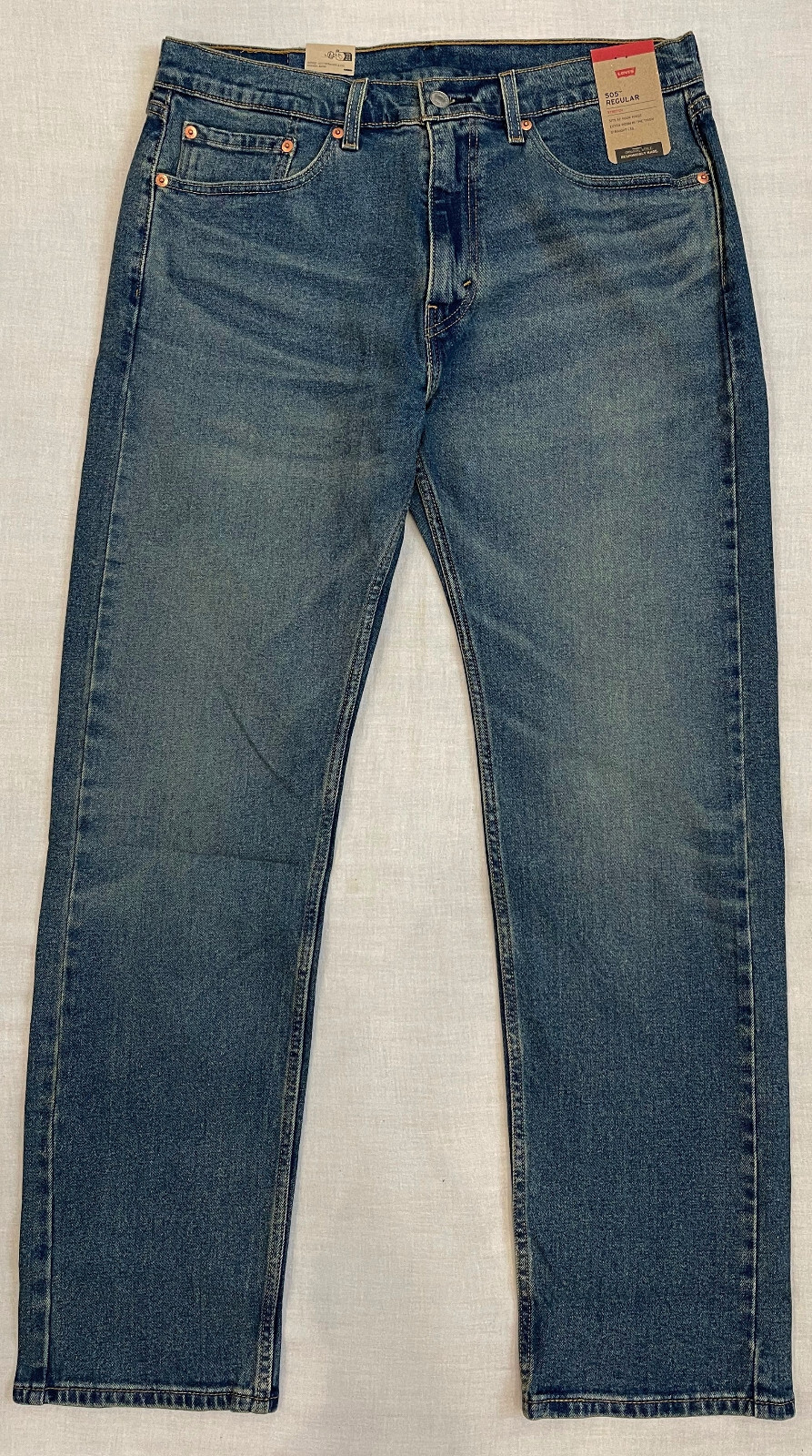 Levis 505 Mens Regular Fit Stretch Jeans Blue #1994 Sizes: 32, 33, 34, 36