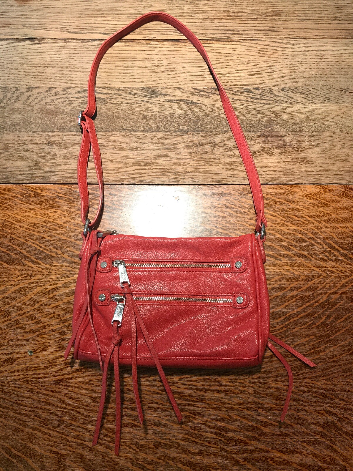 Co-Lab by Christopher Kon Red Pebbled Cross Body Purse Handbag