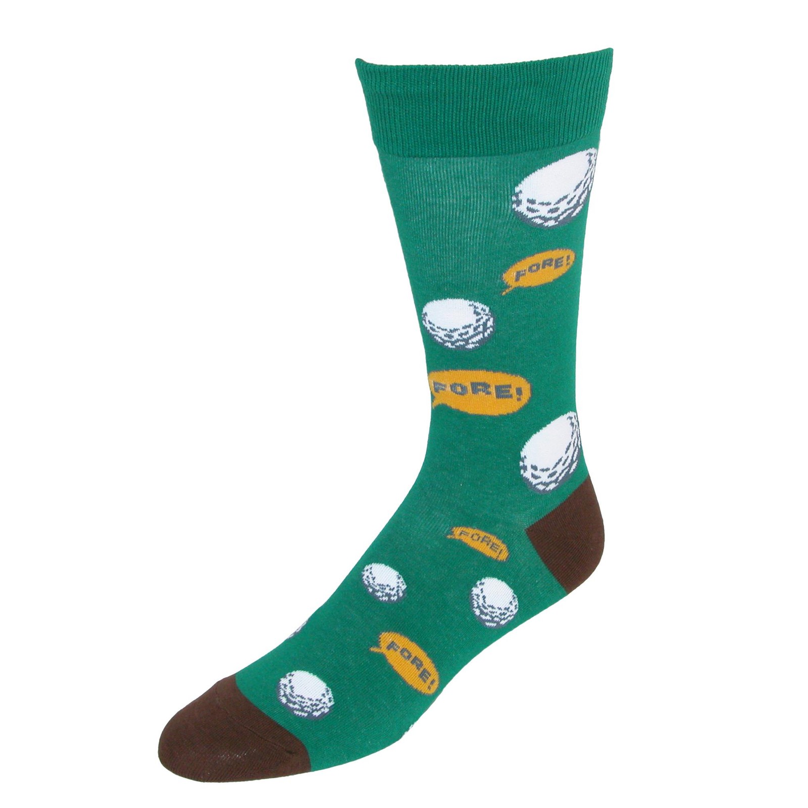 Fine Fit Men’s Golf Theme Dress Socks