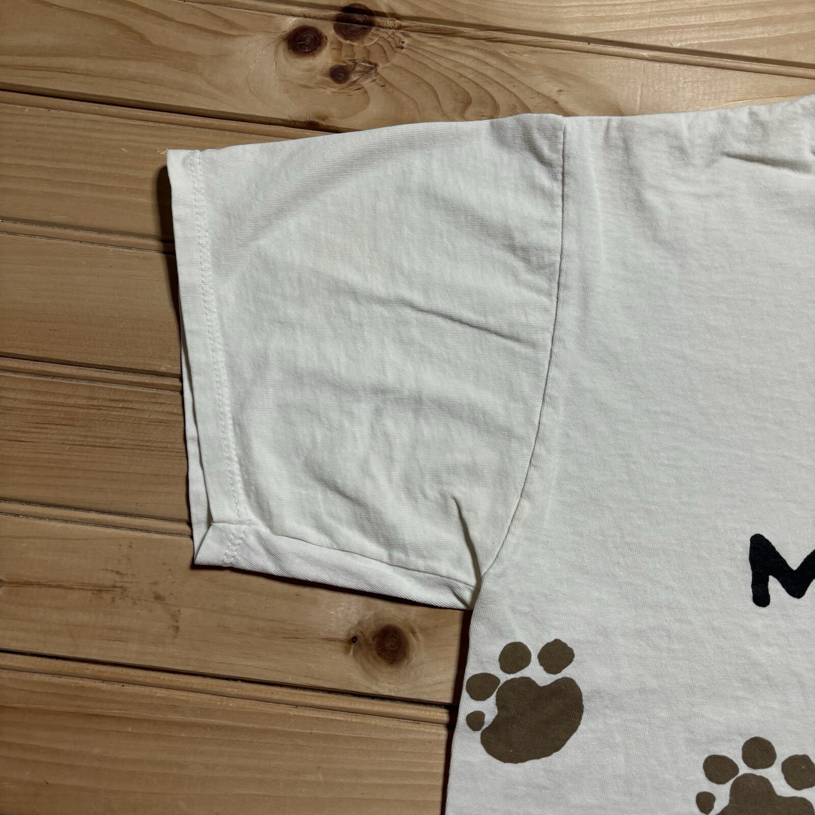 Vintage 90s I Love My Dog Paw Prints All Over Print AOP Shirt Size Large