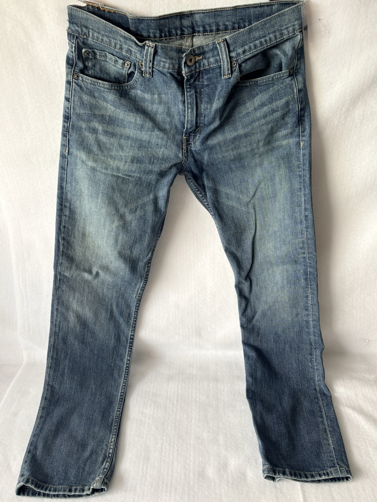 Levi’s Men’s 511 Blue Denim Straight Leg Low Rise Jeans Size 33×32, Red Tab