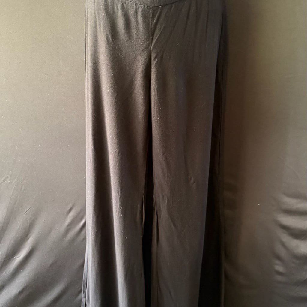 Mudd Effortless Flow Black Lightweight Rayon Wide-Leg Smocked Waist Lounge Pants